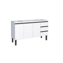 Balcão para Cozinha em Aço 144cm 3 Portas 3 Gavetas Netuno  - 3