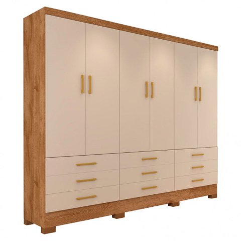 Guarda-roupa Casal Vila Velha 6 Portas 9 Gavetas Atualle Móveis