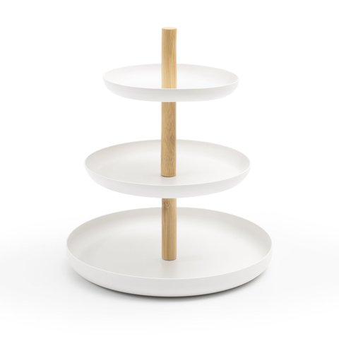 Porta-acessórios de Metal e Bambu 20cm - Oikos