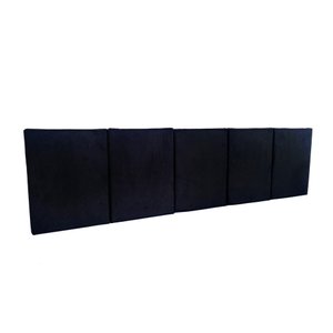 Cabeceira Painel para Cama Box Casal Queen Tecido Veludo - 1 Módulo 30x40cm Preto