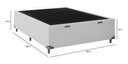 Ver imagem 2 de Cama Box Baú Casal - 44x138x188cm - Couro Branco