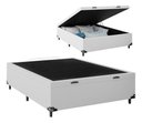 Ver imagem 1 de Cama Box Baú Casal - 44x138x188cm - Couro Branco