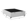 Cama Box Baú Casal - 44x138x188cm - Couro Branco - 2