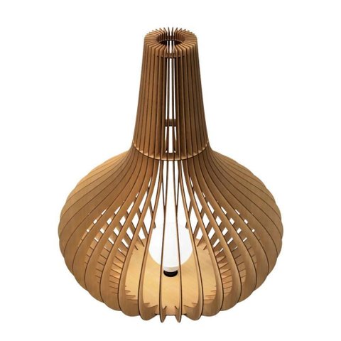 Luminária de Chão Boituva Mdf Luminária Mdf Cru Tamanho 90x60cm