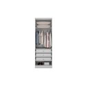Ver imagem 4 de Quarto Modulado Solteiro Rizon 4 Peças (1 Closet + 2 Guarda Roupas + 1 Complemento) QC209 Branco - N