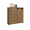 Ver imagem 2 de Cômoda 5 Gavetas 1 Porta 100% MDF Moderno