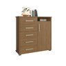 Cômoda 5 Gavetas 1 Porta 100% MDF Moderno - 2
