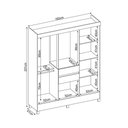 Ver imagem 3 de Guarda Roupa Solteiro 8 Portas e 2 Gavetas Munique Branco - Demóbile
