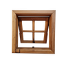 Janela Vitro De Madeira Maxim-Ar  0,60 (A) X 0,60 (L)Quadriculado Itauba Madeira Maciça CX 14 CM - 1