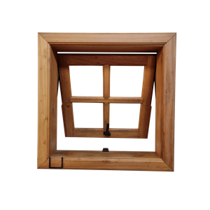 Janela Vitro De Madeira Maxim-Ar 0,60 (A) X 0,60 (L)Quadriculado Itauba Madeira Maciça CX 14 CM