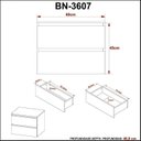 Ver mais imagens de Gabinete para Banheiro com Espelheira com Prateleira BN3607 Branco