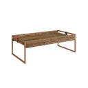 Ver imagem 4 de Mesa de Centro Moderna Columbia Mc140 para Sala Merk Moveis:woodmel/dourado
