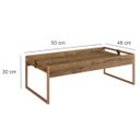 Ver imagem 2 de Mesa de Centro Moderna Columbia Mc140 para Sala Merk Moveis:woodmel/dourado