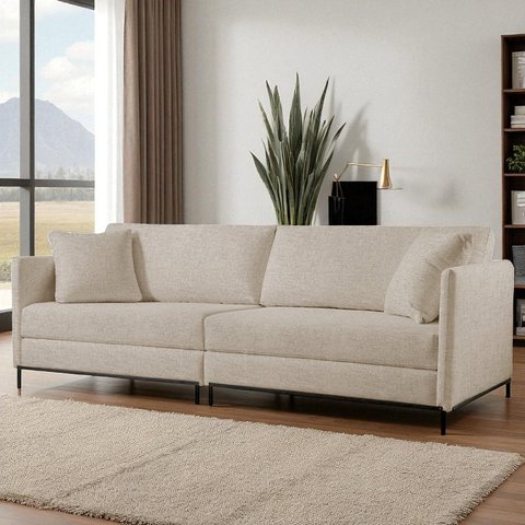 Sofá Fixo Ravi 2 Lugares Luxo 1,70m Castellar Móbile