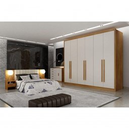 Guarda Roupa Casal 6 Portas 8 Gavetas Maldivas-cumaru-fendi Móveis Novo Horizonte - 1