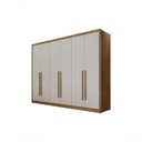 Ver imagem 2 de Guarda Roupa Casal 6 Portas 8 Gavetas Maldivas-cumaru-fendi Móveis Novo Horizonte