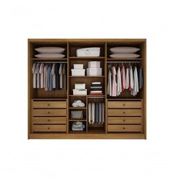 Guarda Roupa Casal 6 Portas 8 Gavetas Maldivas-cumaru-fendi Móveis Novo Horizonte - 4