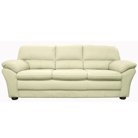 Sofá 2 Lugares Laura 160cm Couro Off White
