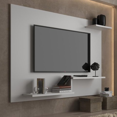 Painel para Tv até 43 Polegadas 3 Prateleiras Denver 110cm Branco - J Carvalho