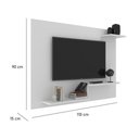 Ver imagem 3 de Painel para Tv até 43 Polegadas 3 Prateleiras Denver 110cm Branco - J Carvalho