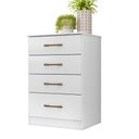Ver imagem 3 de Cômoda 4 Gavetas c/ Design Moderna e Sofisticada - Branco