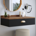 Ver imagem 2 de Penteadeira Suspensa Gloss - Varias Cores Cor:preto / Freijó