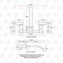 Ver imagem 6 de Torneira para Banheiro Misturador de Parede Duplo Comando Caxambu Pingoo.casa - Preto Fosco