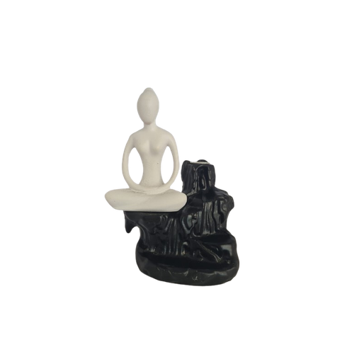 Incensário Cascata para Incenso Cone Yogui Branco