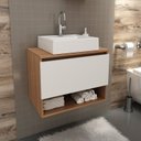 Ver imagem 2 de Gabinete Supenso para Banheiro e Espelheira com Prateleira 