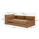 Ver imagem 4 de Cama Infantil Bellagio 1 Porta com Cama Auxiliar Nogal - Pnr Móveis