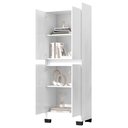 Ver imagem 4 de Armário Multiuso Escritório Quarto 4 Portas Toquio Branco - Rede Móveis