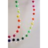 Guirlanda de Pompons Colorida 20 Pompons 2.8m Arco Iris - 2