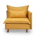 Ver imagem 3 de Sofá Modular Braço Lateral com Pé Madeira Sôma CabeCasa MadeiraOriginals Amarelo Mostarda