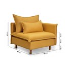 Ver imagem 4 de Sofá Modular Braço Lateral com Pé Madeira Sôma CabeCasa MadeiraOriginals Amarelo Mostarda