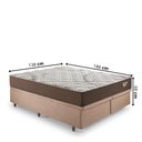 Ver imagem 3 de Base Box Baú Bipartido Casal 138x188 Linho com Colchão Relax Adorabile Molas Ensacadas