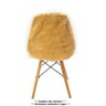 Capa para cadeira eames peluda Bege luxo - 3