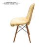 Capa para cadeira eames peluda Bege luxo - 2