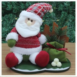 Decoração Boneco Natal Papai Noel Tecido Natalino 28cm - 1