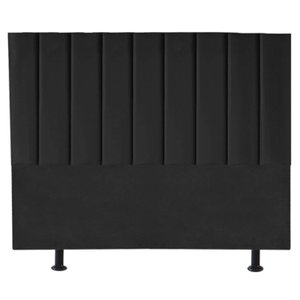 Cabeceira Cama Box Queem Estofada Carla 160cm Suede:preto