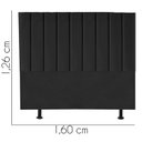 Ver imagem 3 de Cabeceira Cama Box Queem Estofada Carla 160cm Suede:preto