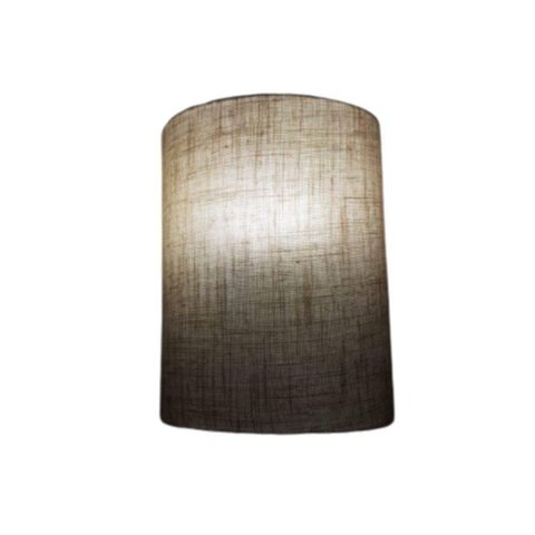 Arandela Meia Cana Retro Md-2003 Cúpula em Tecido 25-18x10cm Rustico Bege - Bivolt