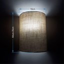 Ver imagem 6 de Arandela Meia Cana Retro Md-2003 Cúpula em Tecido 25-18x10cm Rustico Bege - Bivolt