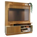 Ver imagem 1 de Estante Home Theater Ares Cumaru/opala para Tv até 65” - Madetec