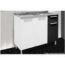 Ver imagem 4 de Balcão de Cozinha Gabinete C/pia Múltipla 6013 C/ 3 Portas e 1 Gaveta Branco - Bertolini