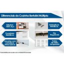 Ver imagem 2 de Balcão de Cozinha Gabinete C/pia Múltipla 6013 C/ 3 Portas e 1 Gaveta Branco - Bertolini