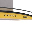 Ver imagem 4 de Coifa Terim de Parede Clean Vidro Curvo Amarela Kroma 60cm Amarelo 220v