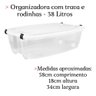 Caixa Organizadora 38 Litros Multiuso Rodinha Empilhável - 4