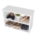 Ver imagem 1 de Sapateira Banco para Hall de Entrada Quarto Organizador Branco