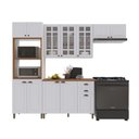 Ver imagem 2 de Cozinha Completa Bariloche 12 Portas 2 Gavetas com Vidro 100% MDF Branco - Indékes