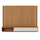 Ver imagem 4 de Painel para TV até 75 Polegadas Loa 2 Portas Ripado com LED - Freijó/Off White Matte